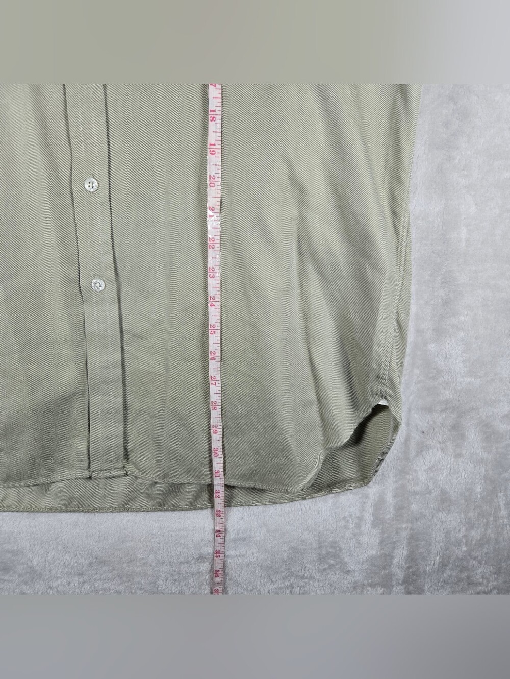 Turnbull & Asser Exclusive Button Up Mens Size 16 1/2 42 Striped Green Cotton - Picture 8 of 11